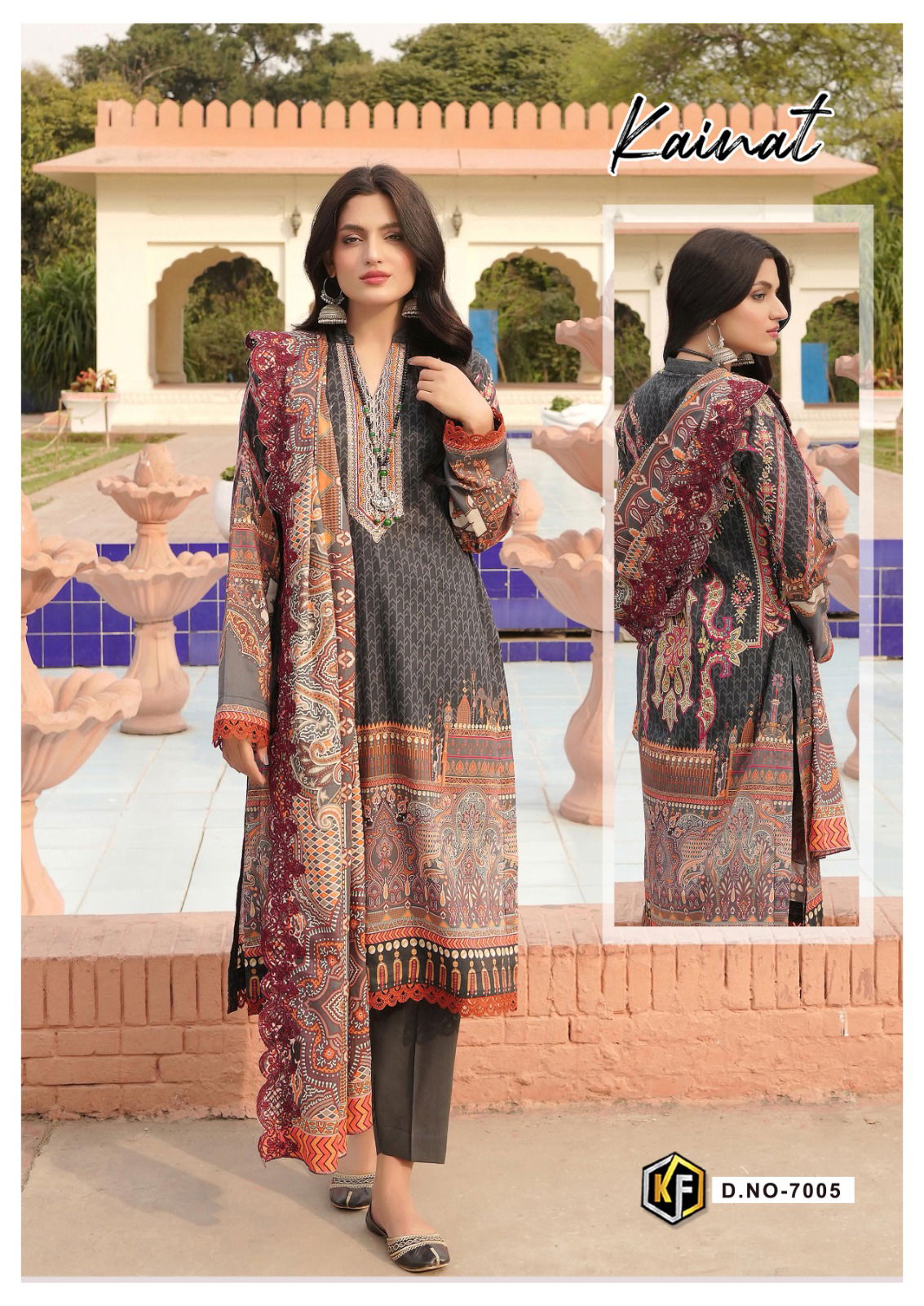 Kainat Vol 7 By Keval Karachi Cotton Dress Material Catalog
